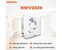 Quạt hút gắn tường 1 chiều Nanoco NWV2520 - 31W