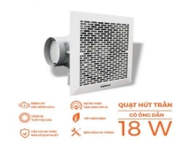 Quạt hút âm trần Có ống dẫn Nanoco NCV2020/C - 18W