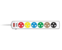 Ổ cắm LiOA 6SND & 6SNW - 6 ổ cắm 3 chấu Đen & Trắng
