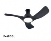 Quạt trần Pana Wireless F-48DGL - 3 cánh Đen có đèn