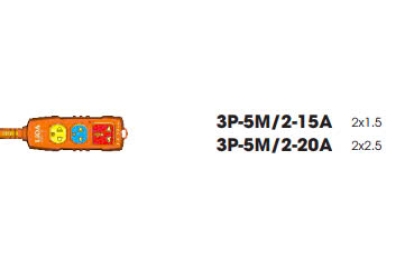 Ổ CẮM SIÊU TẢI CÓ DÂY 3P-3M/2-15A