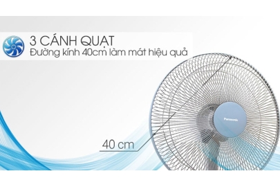 Quạt đứng Pana F-409K - 3 cánh Xanh/Beige/Đỏ