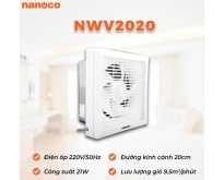 Quạt hút gắn tường 1 chiều Nanoco NWV2020 - 21W