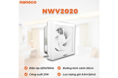 Quạt hút gắn tường 1 chiều Nanoco NWV2020 - 21W