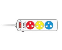 Ổ cắm LiOA 3SND & 3SNW - 3 ổ cắm 3 chấu Đen & Trắng