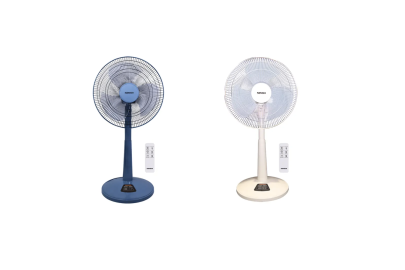 Quạt lửng remote Nanoco NLF1624RC - 3 cánh Xanh/Beige, có remote