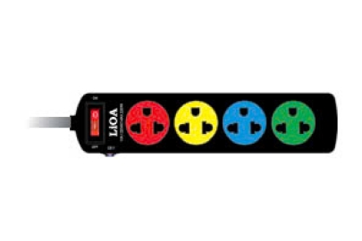 Ổ cắm LiOA 4SND & 4SNW - 4 ổ cắm 3 chấu Đen & Trắng