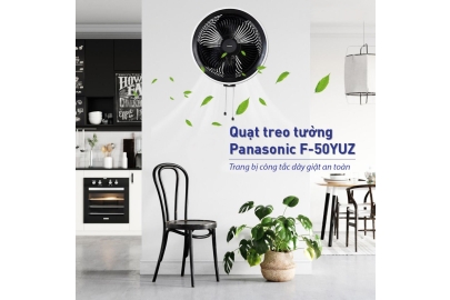 Quạt treo tường Pana F-50YUZ - 3 cánh Đen