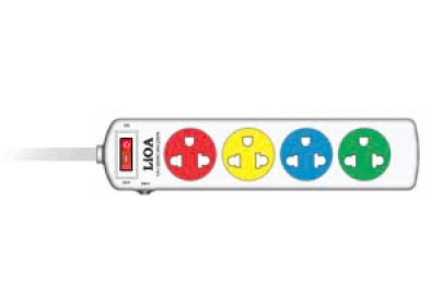 Ổ cắm LiOA 4SND & 4SNW - 4 ổ cắm 3 chấu Đen & Trắng