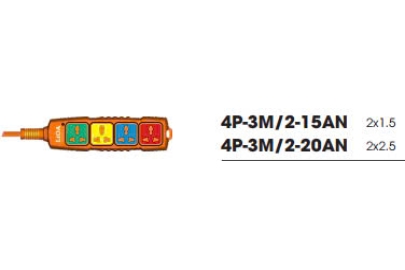 Ổ CẮM SIÊU TẢI CÓ DÂY ĐA NĂNG 4P-3M/2-15AN