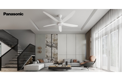 Quạt trần Pana F-60GFN - 5 cánh Trắng có đèn
